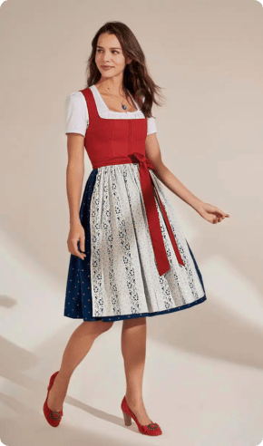 Delantal y blusa (para Dirndl).